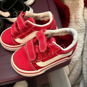 Red vans size 3c